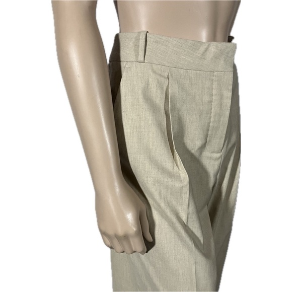 NWT ba&sh Jona Tailored Trousers Wideleg in beige - Picture 11 of 16